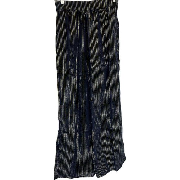 Boden Womens Pants UK 12 US 8 Navy Blue Pinstripe Metallic Trousers R0275 NWT - Picture 4 of 14